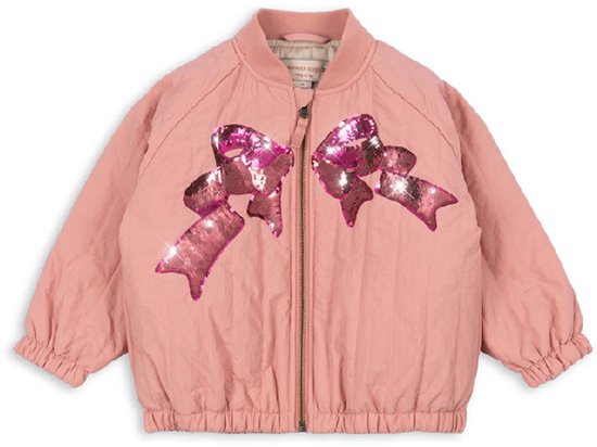 Konges Slojd Juno Blouson aviateur à paillettes Vestes Filles - Manteau d'hiver - Rose clair - Taille 92
