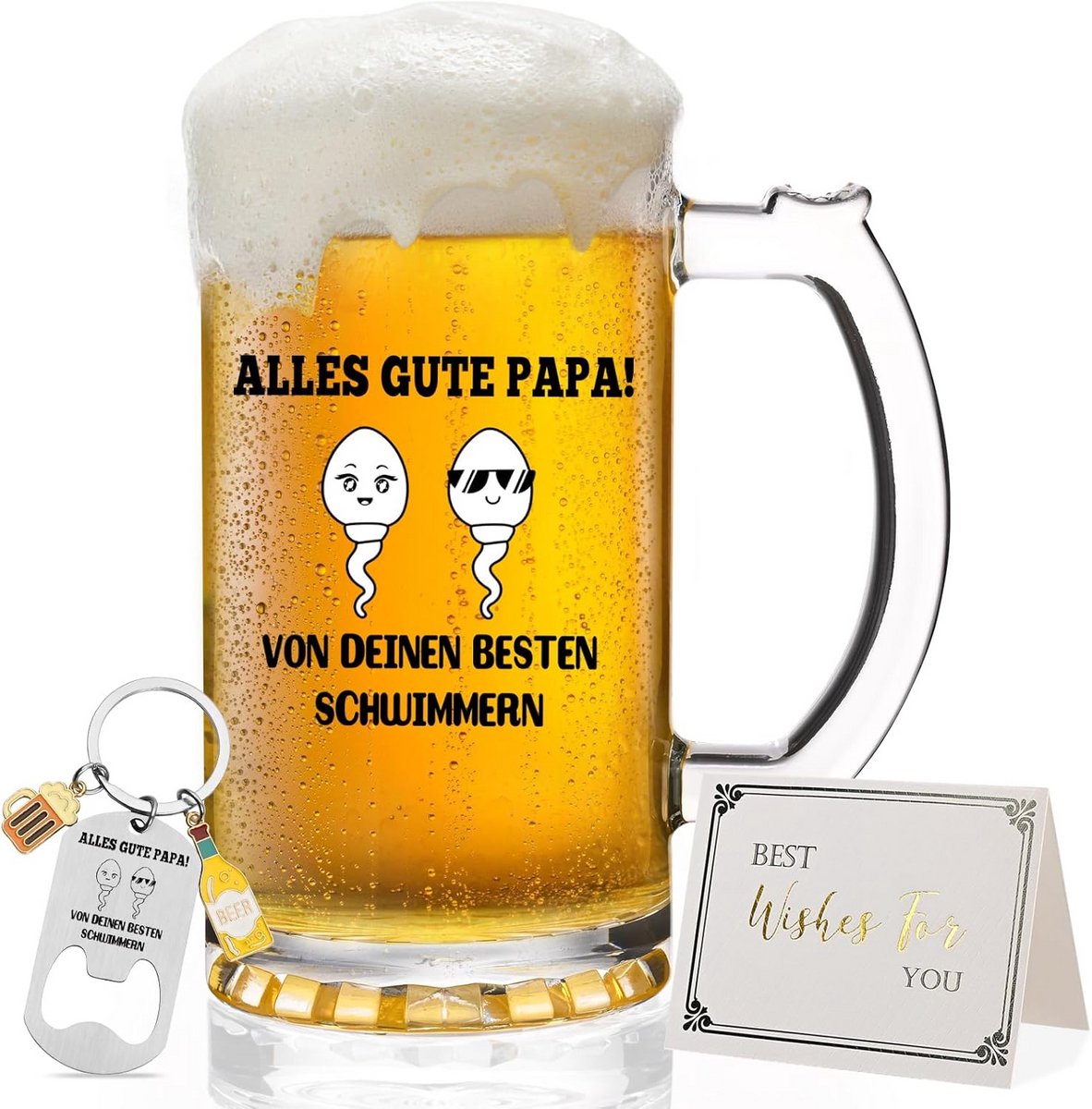 Bierglas voor Vader - Perfect Cadeau voor Vaderdag, Verjaardag en Kerstmis