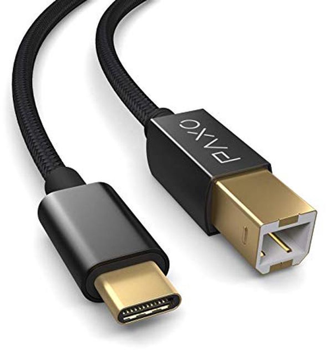 1m Nylon USB Printerkabel - USB C naar USB B, Oplaad- en Datakabel