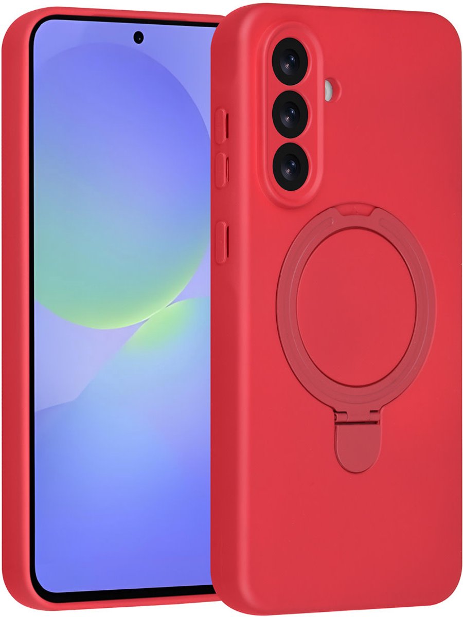 TUNIQ telefoonhoesje voor Samsung Galaxy A36 - MagSafe met ringstand en koord - Rood