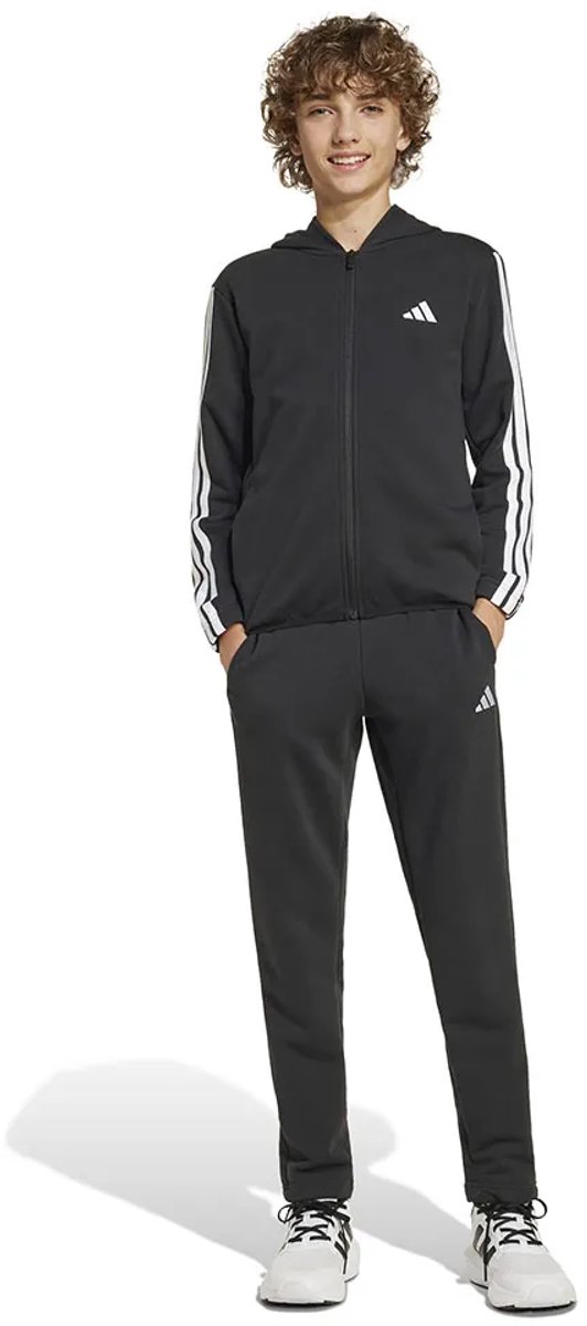 Adidas Essentials 3 Stripes Trainingspak 13-14 Years Jongens Meisjes Zwart