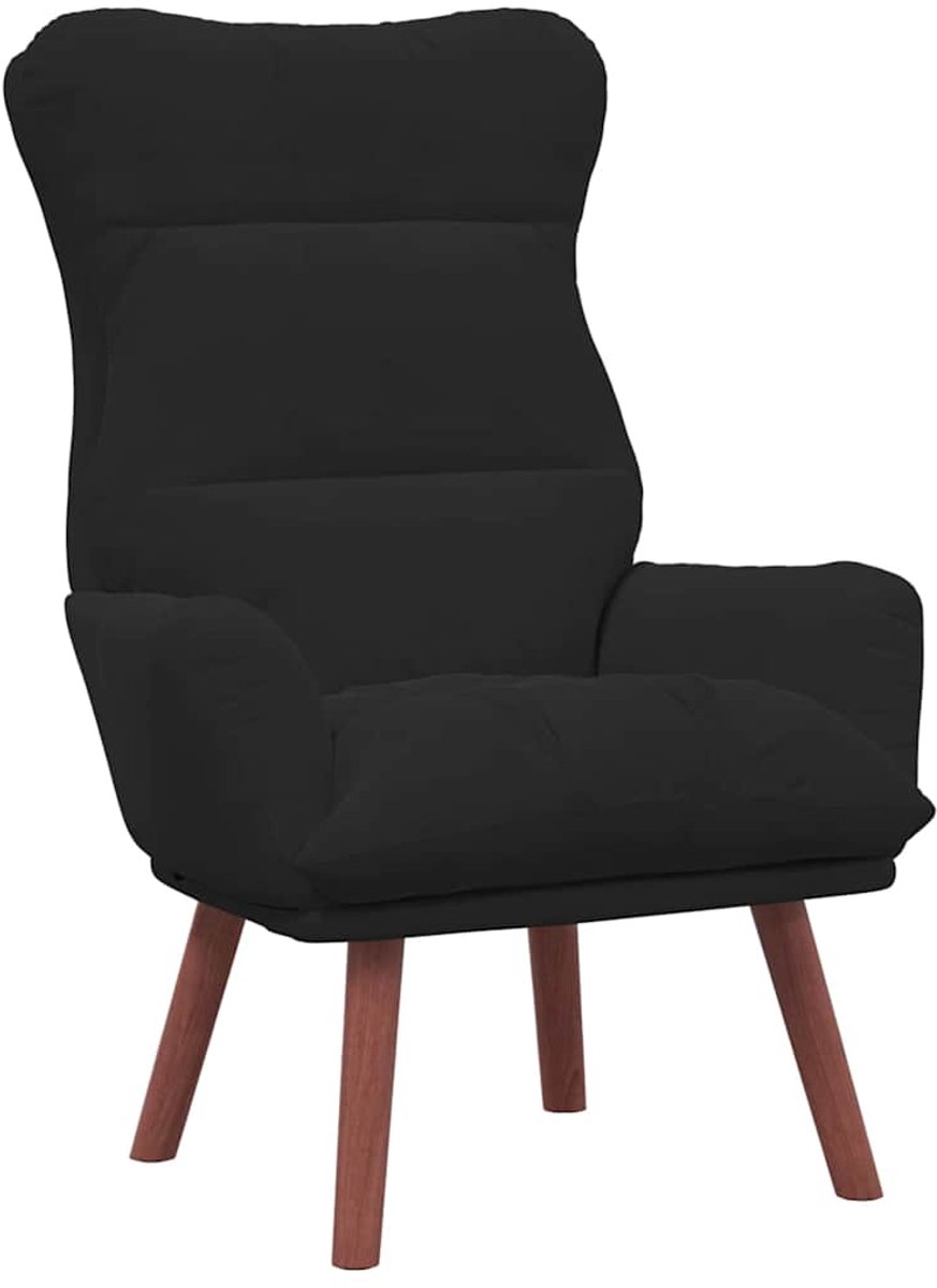 vidaXL Fauteuil - Zwart - 69 - x - 74 - x - 93 - cm - Fluweel