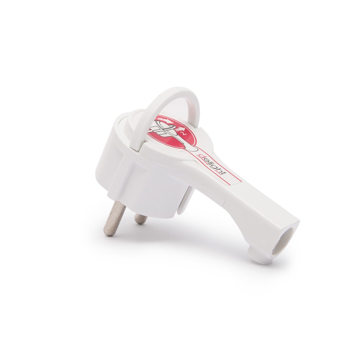 Losse Haakse Inline Stekker 90° Wit – Montagebare Netstekker Met Haakse Kabeluitgang – AC Stekker 250V 16A – Compacte Inbouw Stekker Voor Moeilijk Bereikbare Stopcontacten [05950WH]