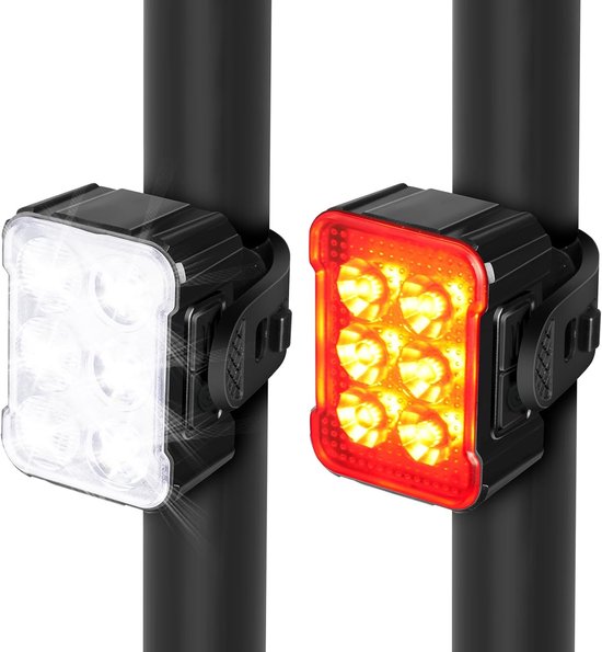 Fietsverlichting Set - Ultra Slank - Voor- en Achterlicht - USB-oplaadbaar - 8+12 Verlichtingsmodi - Veilig Nachtrijden & Kamperen — afbeelding 5