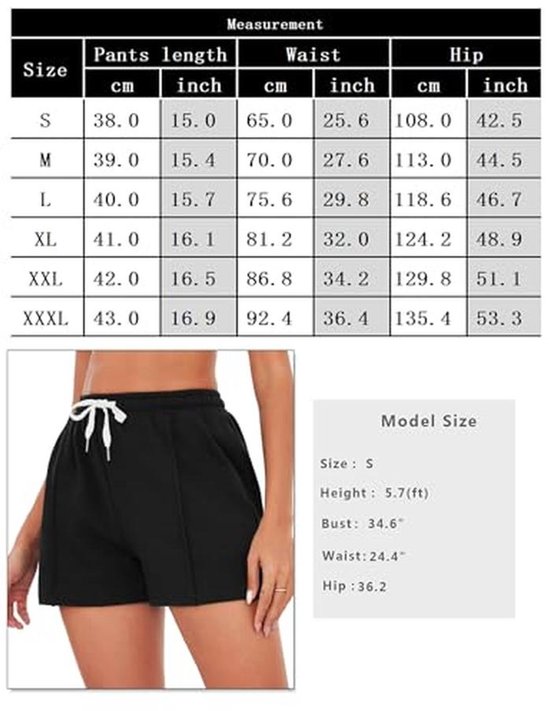 Katoenen Dames Shorts met Hoge Taille en Zakken voor Yoga en Sport — afbeelding 3