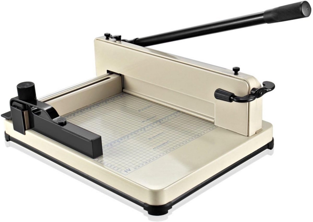 Professionele 12 inch Guillotine Papiersnijder voor A4 Papier – Heavy Duty Snijmachine met Hoge Capaciteit en Veiligheidsfuncties voor Kantoor en Drukkerij