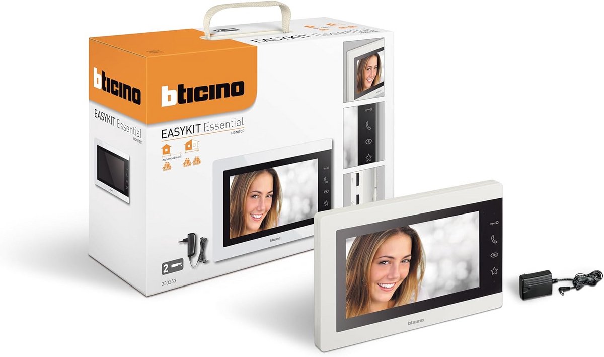 Video-intercom voor binnen met 7 inch kleurenscherm en handsfree-installatie, wit