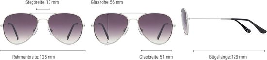 Aviator Kinderzonnebril met Roestvrij Stalen Montuur en UV-bescherming van Merkloos — afbeelding 5