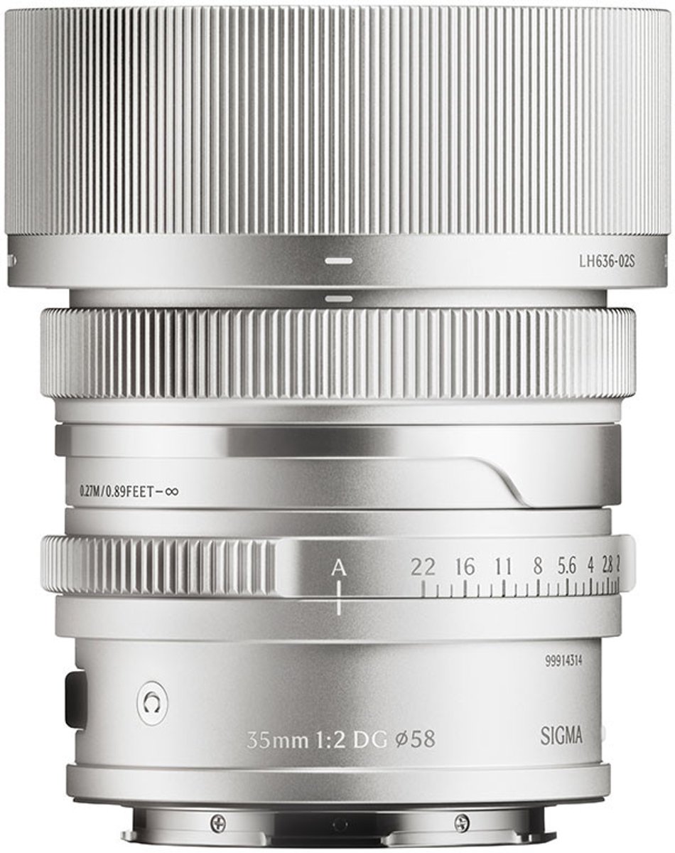 SIGMA 35mm f/2 DG Contemporary Silber Objektiv, kompatibel mit L-Mount