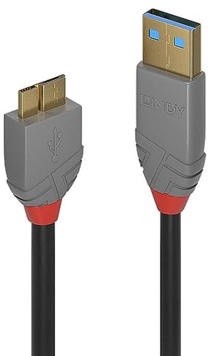 USB 3.0 Type A naar Micro-B kabel 0,5 m - Hoogwaardige datakabel