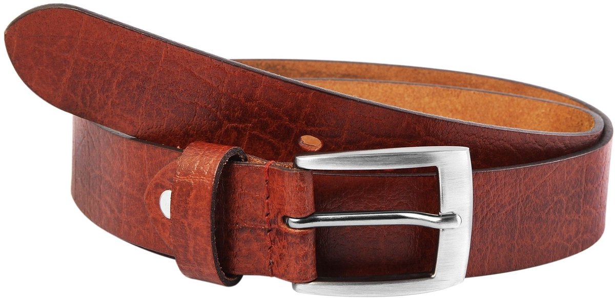Leonardo Verrelli Leonardo Verrelli herenriem LV0045 90 cm - 140 cm (taillebreedte), echt leer in bruin/bruin,