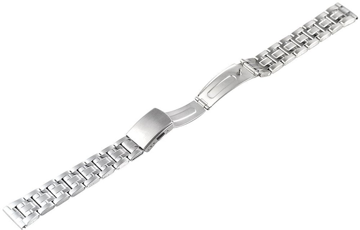 Steinmeister Steinmeister heren vervangende armband 8100131 Horlogeband van roestvrij staal, zilverkleurig, 18 mm - 22 mm