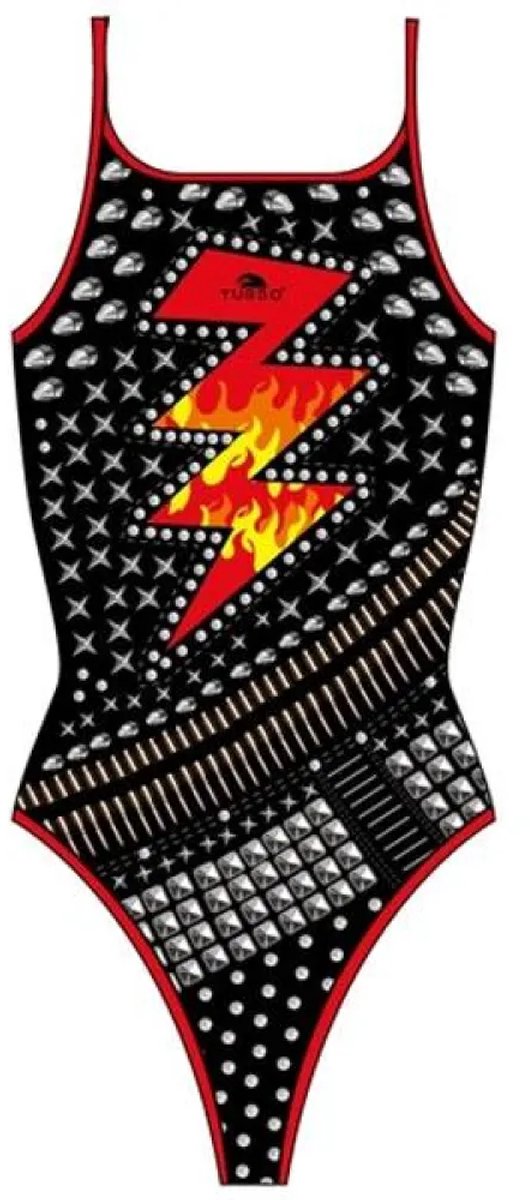 Turbo Heavy Rock Zwemkleding Zwart S Vrouw Black