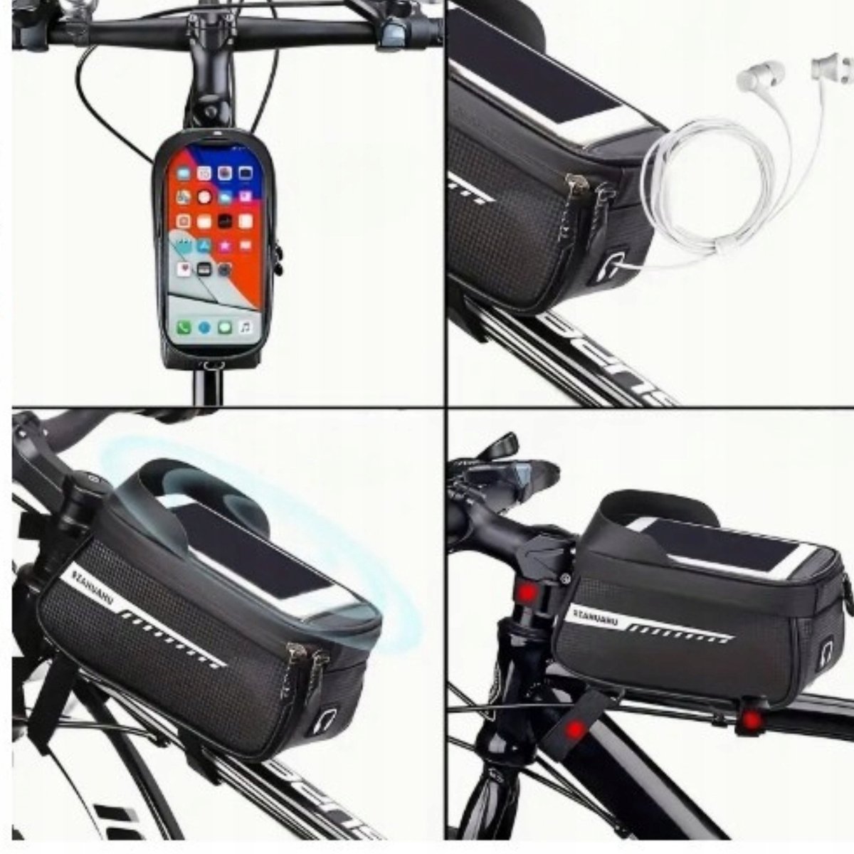 Waterdichte fietstas Frametas met telefoonhouder