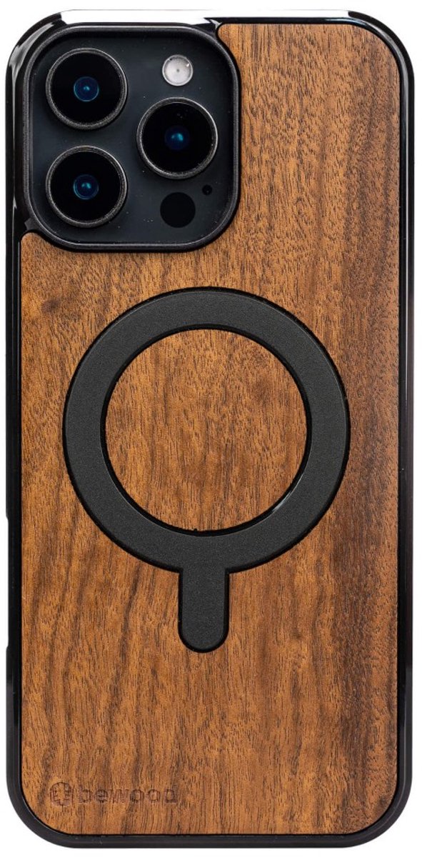 Bewood – Houten hoes – voor iPhone 16 Pro Max – Imbuia hout – Met MagSafe