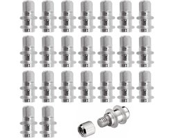 24Pcs 8mm Brackets - Metalen Cylindrische Pinnen - Metalen Planksteunen Met Rubber Huls - Plank Houder Stalen Pin Steun Hardware Voor Keuken Kast Boekenkast