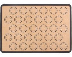 2 stuks herbruikbare siliconen makaron bakmatten - non-stick dikke bakmatten blad voor het bakken van koekjes en desserts