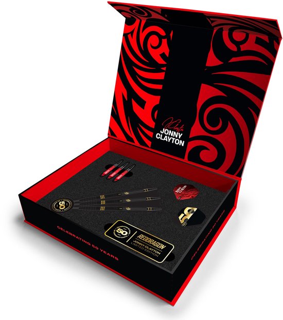 Red Dragon Jonny Clayton 50 Years Anniversary Limited Edition 90% - Dartpijlen van Merkloos — afbeelding 5