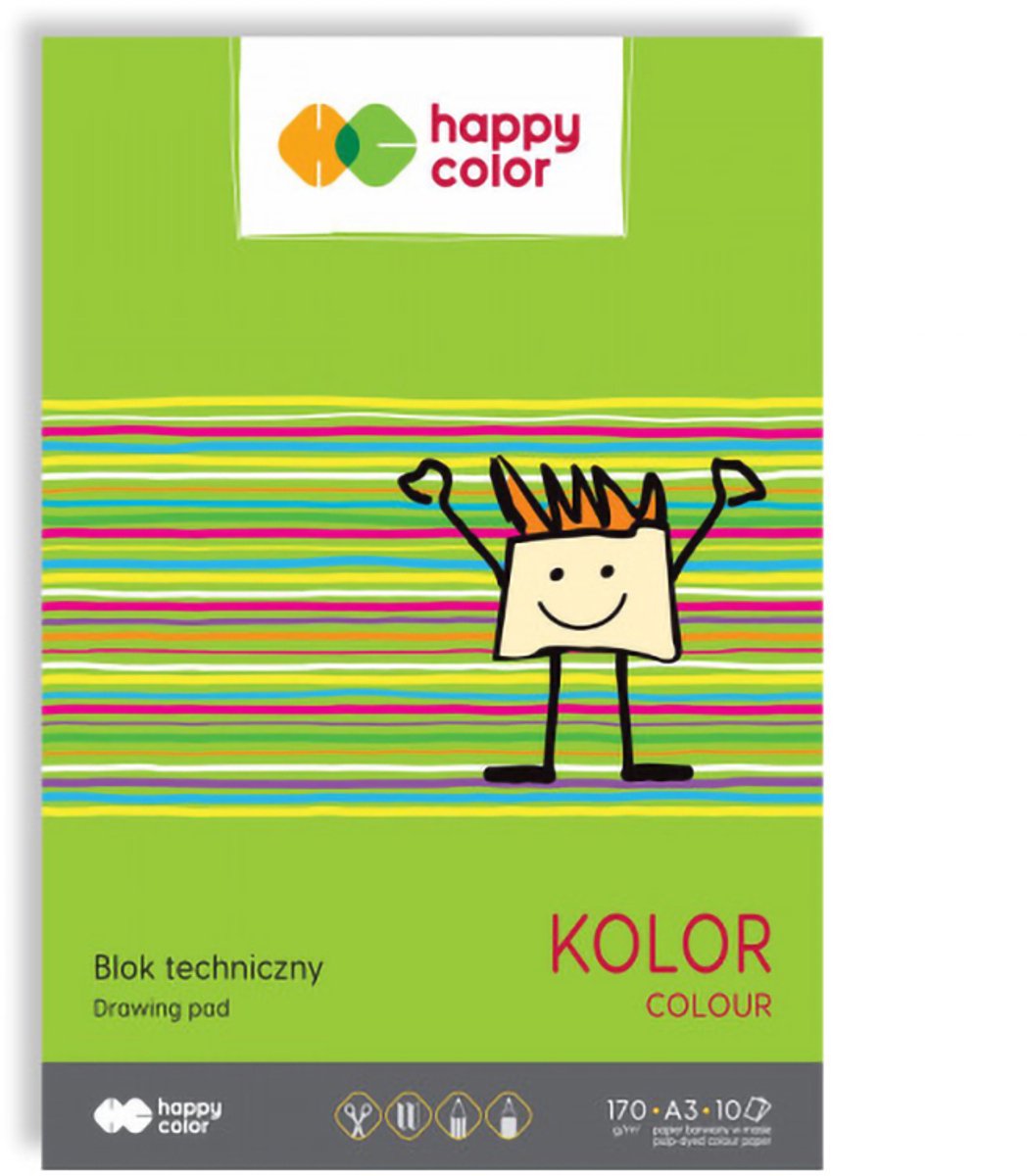 Happy Color – Technisch blok – A3/10 vel – Gekleurd – 170 g/m²