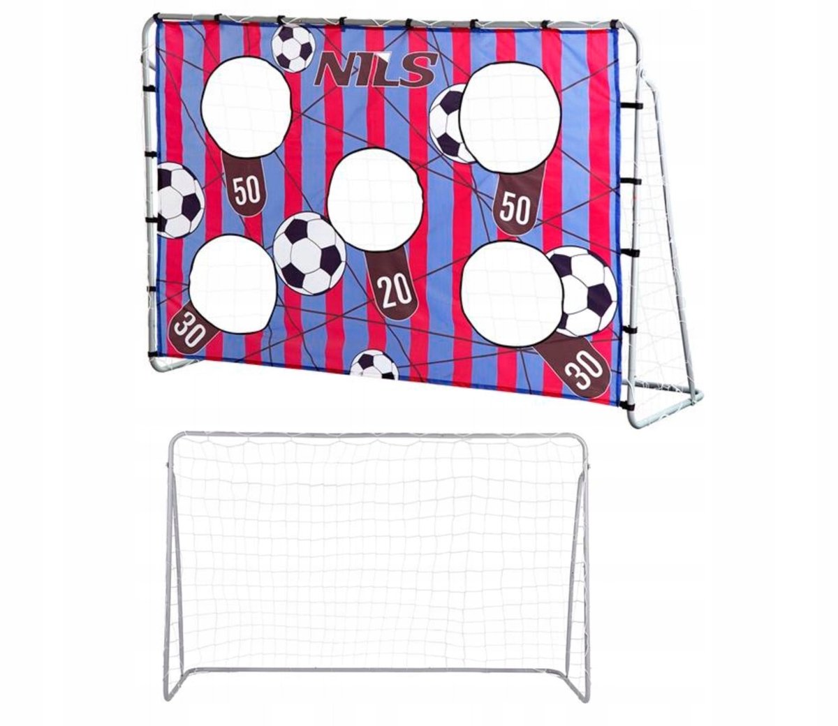 Nils NT7788 Voetbaldoel met Net en Oefenpaneel 215x150cm