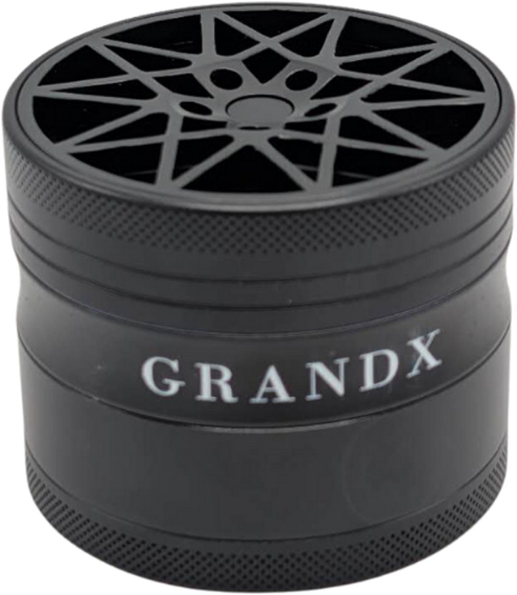 Grand X - Grinder - Wietking - Crusher - Metaal - Grijs - Volledige Grind Set - Kruidenmaler