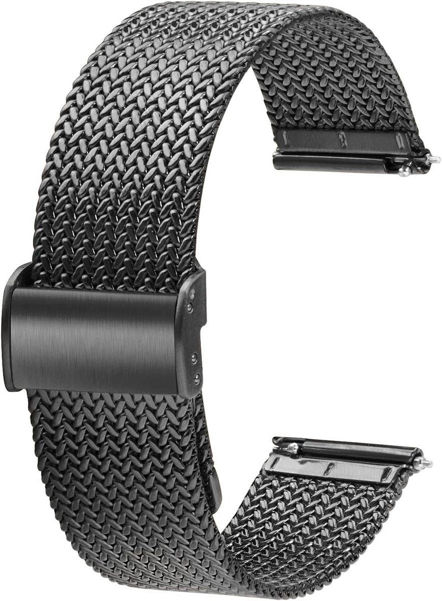 CSGoods - Metalen Quick Release Smart Watch Bandje - Roestvrij Staal - Vervangende Band - Heren Dames - 16mm 18mm 20mm 22mm - Duurzaam - Stijlvol
