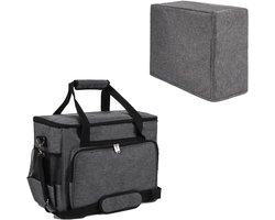 Home Sewing Machine Case - Travel Case voor Naai Machine en Accessoires - Compatibel met de meeste Standaard Singers, Brother, Janome - Naai Accessoires Tas - Naai Machine Draagtas - Paars, Grijs