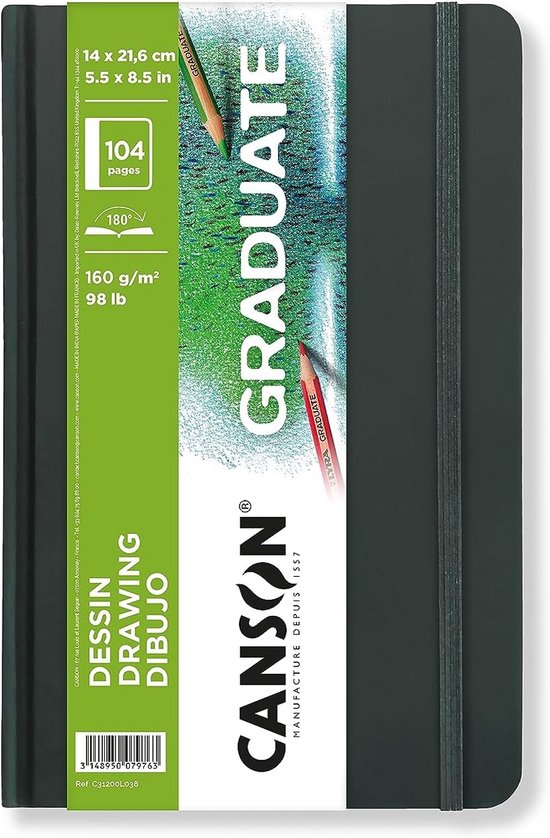 Canson Professioneel boek aquarelpapier, fijne korrel, 300 g
