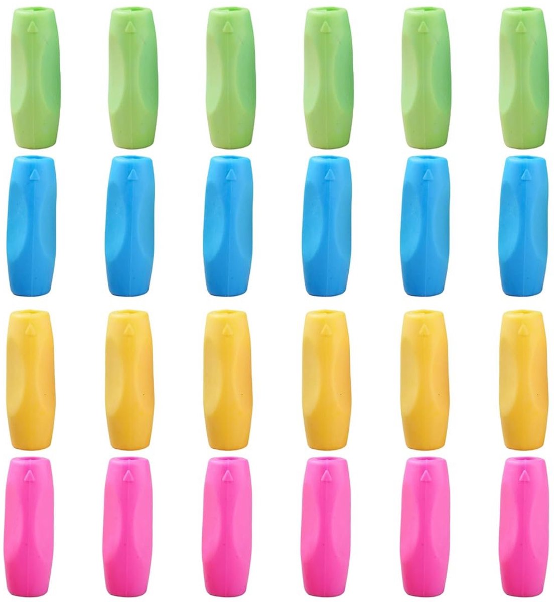 IMPERATORIS® Pengrepen - Pennen en Potlood grip - Pencil Grip - Vingergrip Schrijfhulp - Ideaal voor Schooljongens en Meisjes - 24 Stuk