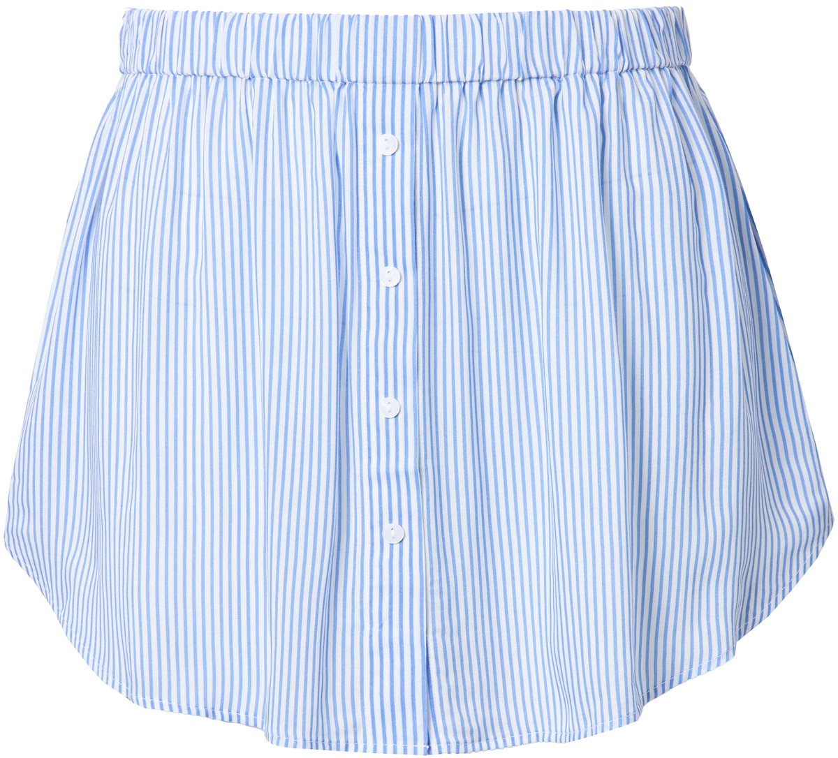 Studio Untold - Dames - Laagjesrok straight shape strepen - Hemelsblauw - Maat 46+