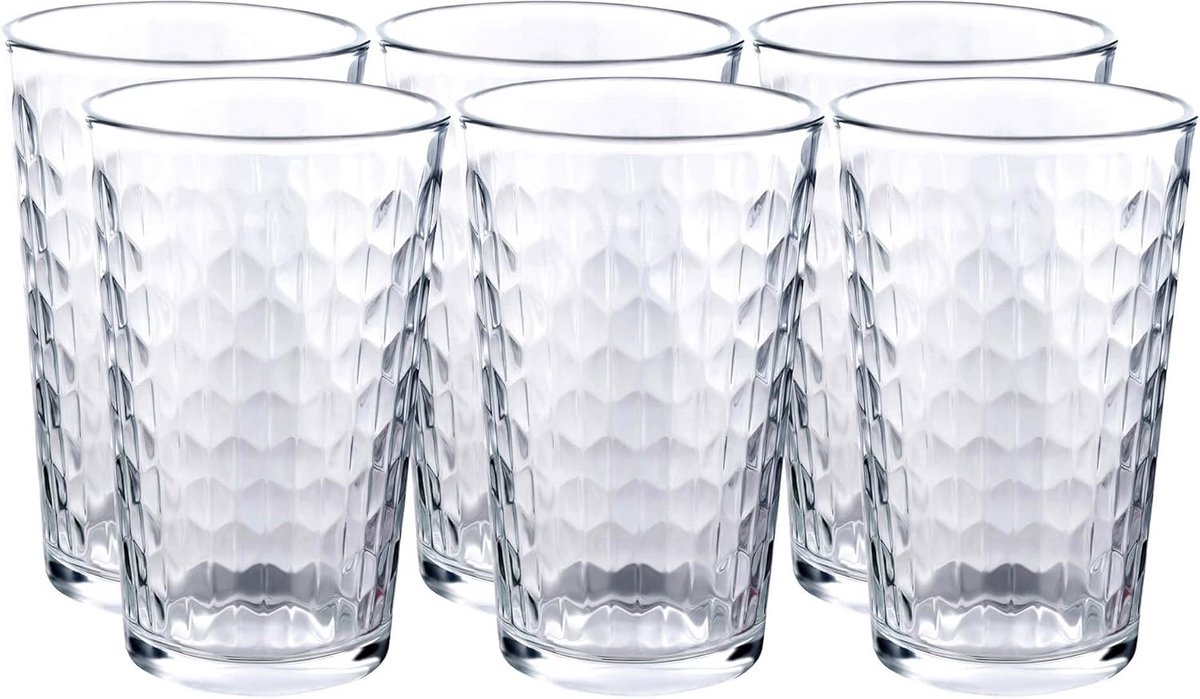 Set van 6 Longdrinkglazen met Cocktailmotief - 200 ml