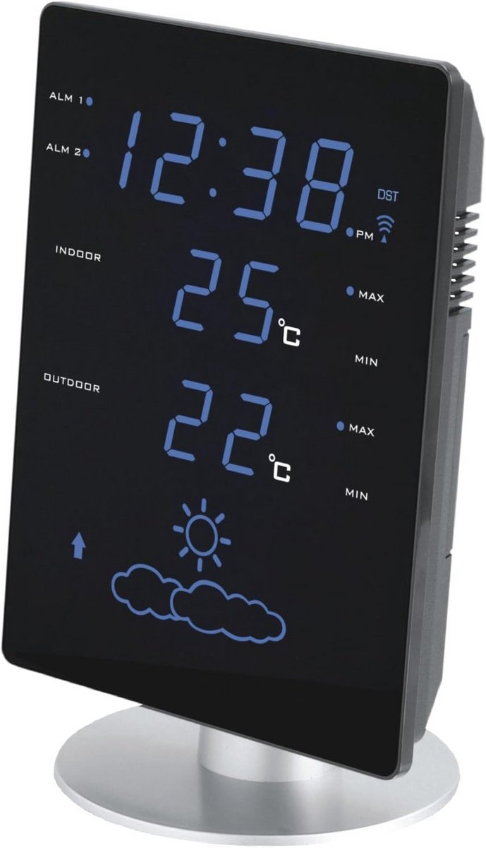 Weerstation met Weersvoorspelling en Binnen- en Buitentemperatuur