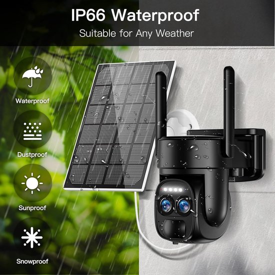 CZEview 4K 8MP Bewakingscamera Voor Buiten, Accu, Zonne-Energie, 100% Draadloos, 360° PTZ Camerabewaking Voor Buiten, Met Bewegingsmelder, 2,4 GHz WiFi, Gekleurd Nachtzicht, Real-Time Waarschuwingen CZEview 4K 8MP Bewakingscamera Voor Buiten, Accu, Zonne-Energie, 100% Draadloos, 360° PTZ Camerabewaking Voor Buiten, Met Bewegingsmelder, 2,4 GHz WiFi, Gekleurd Nachtzicht, Real-Time Waarschuwingen