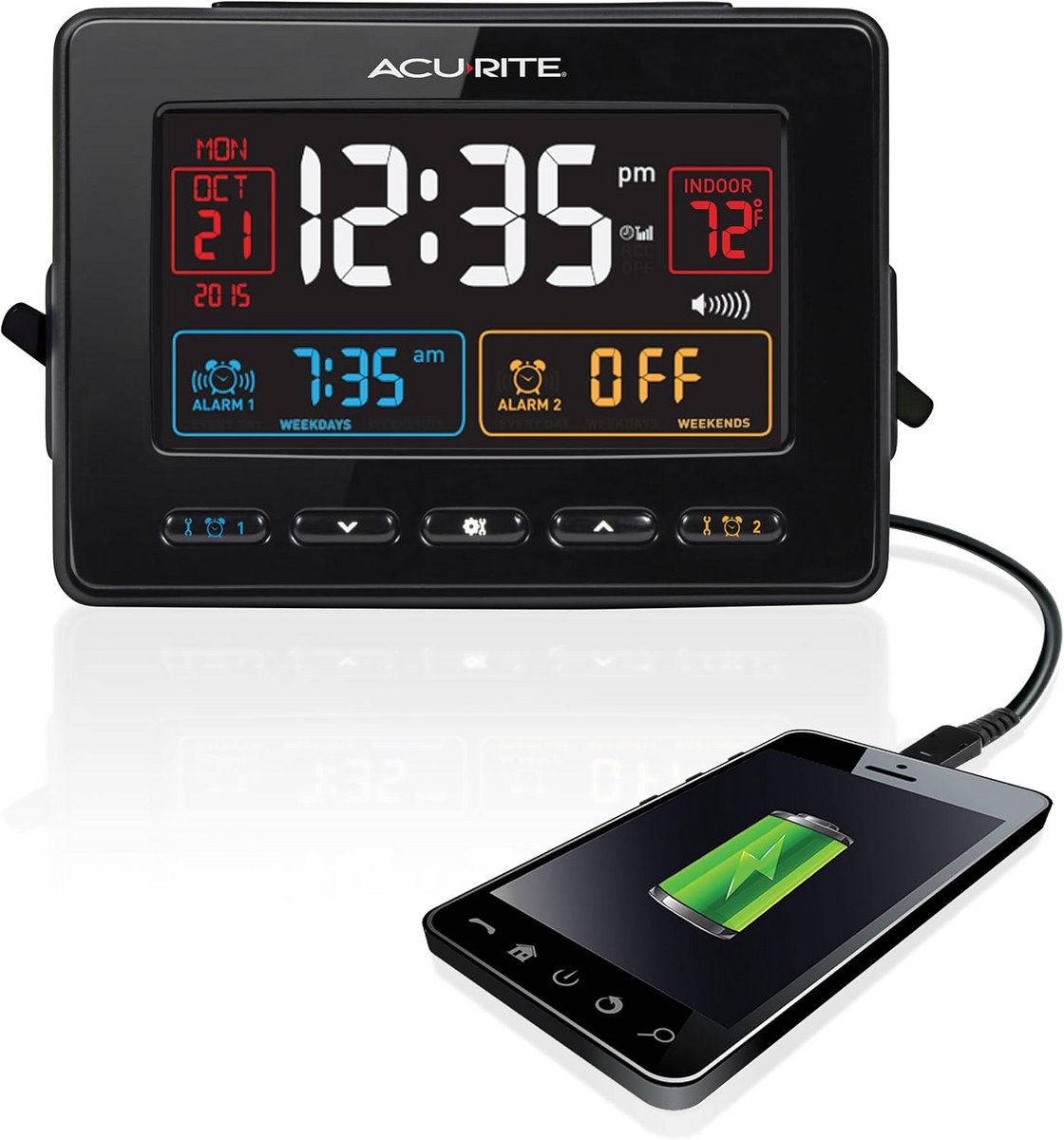 Digitale Wekker met Dubbel Alarm en USB Oplaadpoort