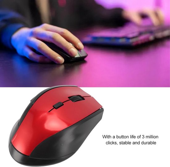 Draadloze Muis Compact Optische Computer Muis 2.4G met USB-Ontvanger ...