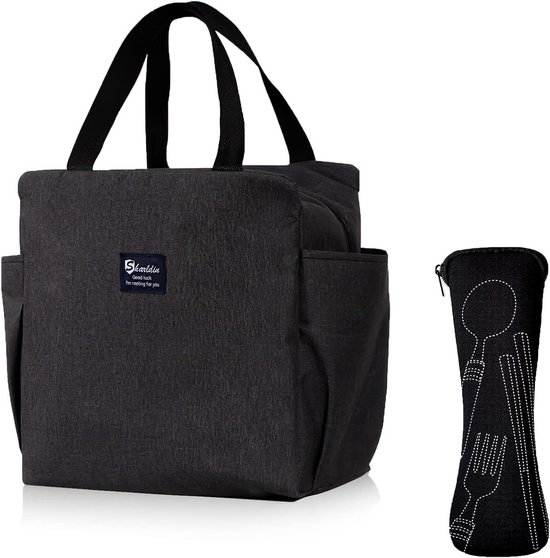 2 stuks lunchbox tas, lunch koeltas | Corduroy en voering van
