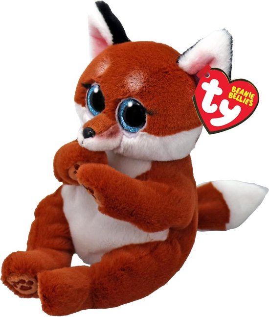 Jucarie de plus TY Beanie Bellies - Skippy, iepuras albastru 15 cm