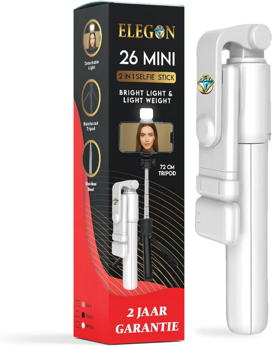 Mobiele Telefoon Statief met Afstandsbediening en Selfie Stick - 72 cm Uitschuifbaar