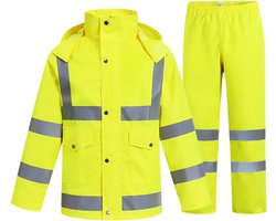 Waterdicht & Ademend Regenpak voor Volwassenen - Reflecterend Outdoor Overpak