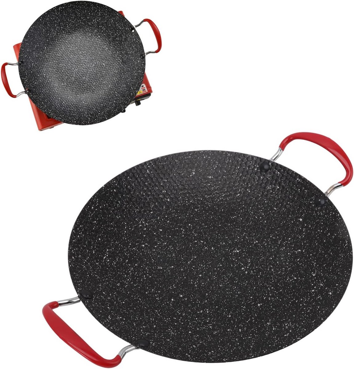 Ronde Koreaanse BBQ Grill Pan Antiaanbak voor Gasfornuis