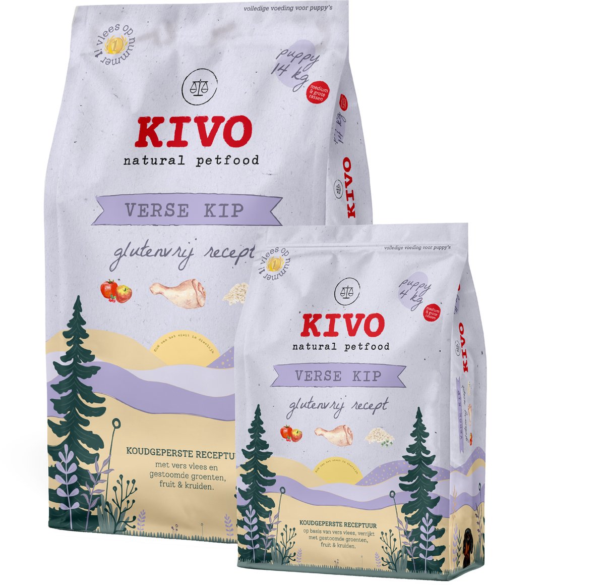 Kivo Verse Kip Puppy Glutenvrij - 2 x 4 kg