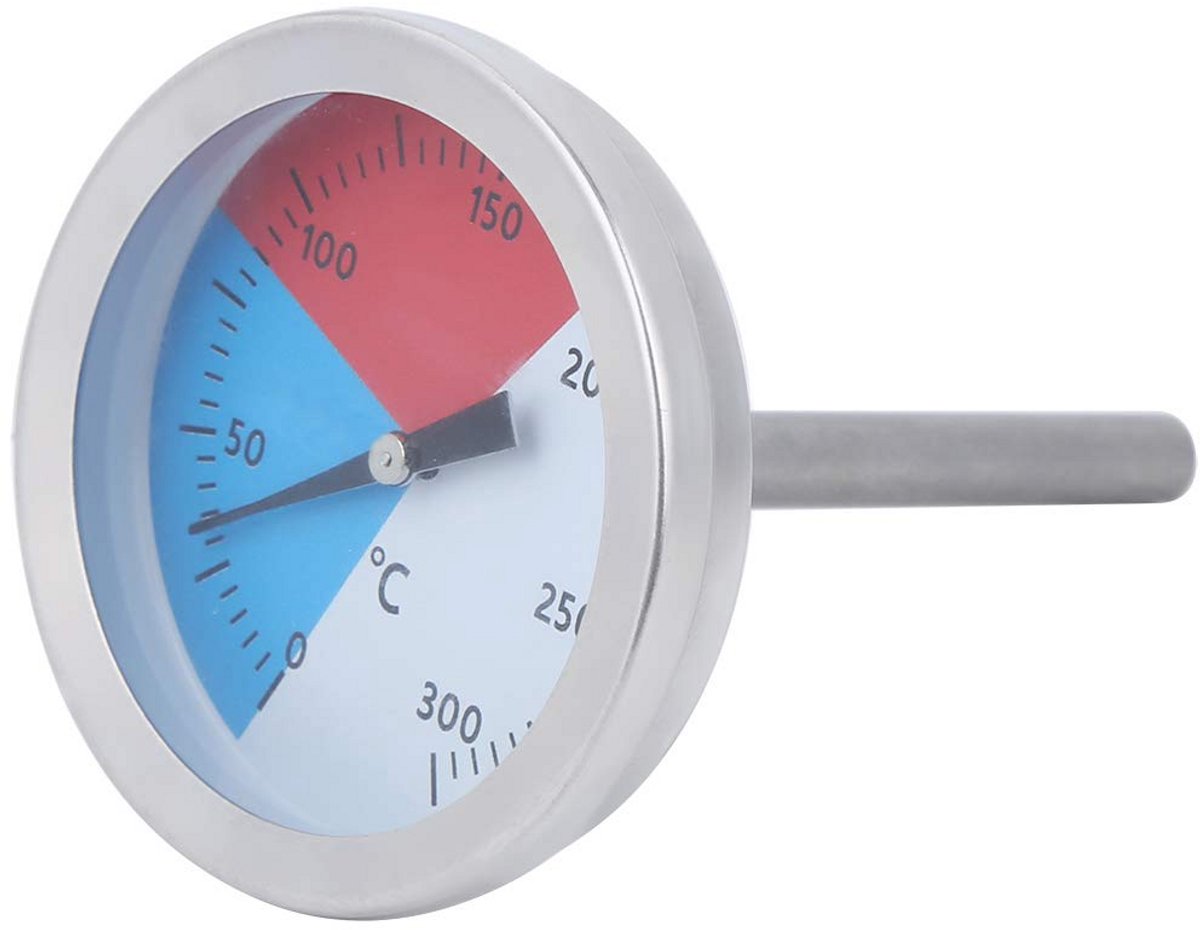 Oventhermometer 0-300℃ Temperatuurmeter voor Grill en BBQ in Roestvrij Staal