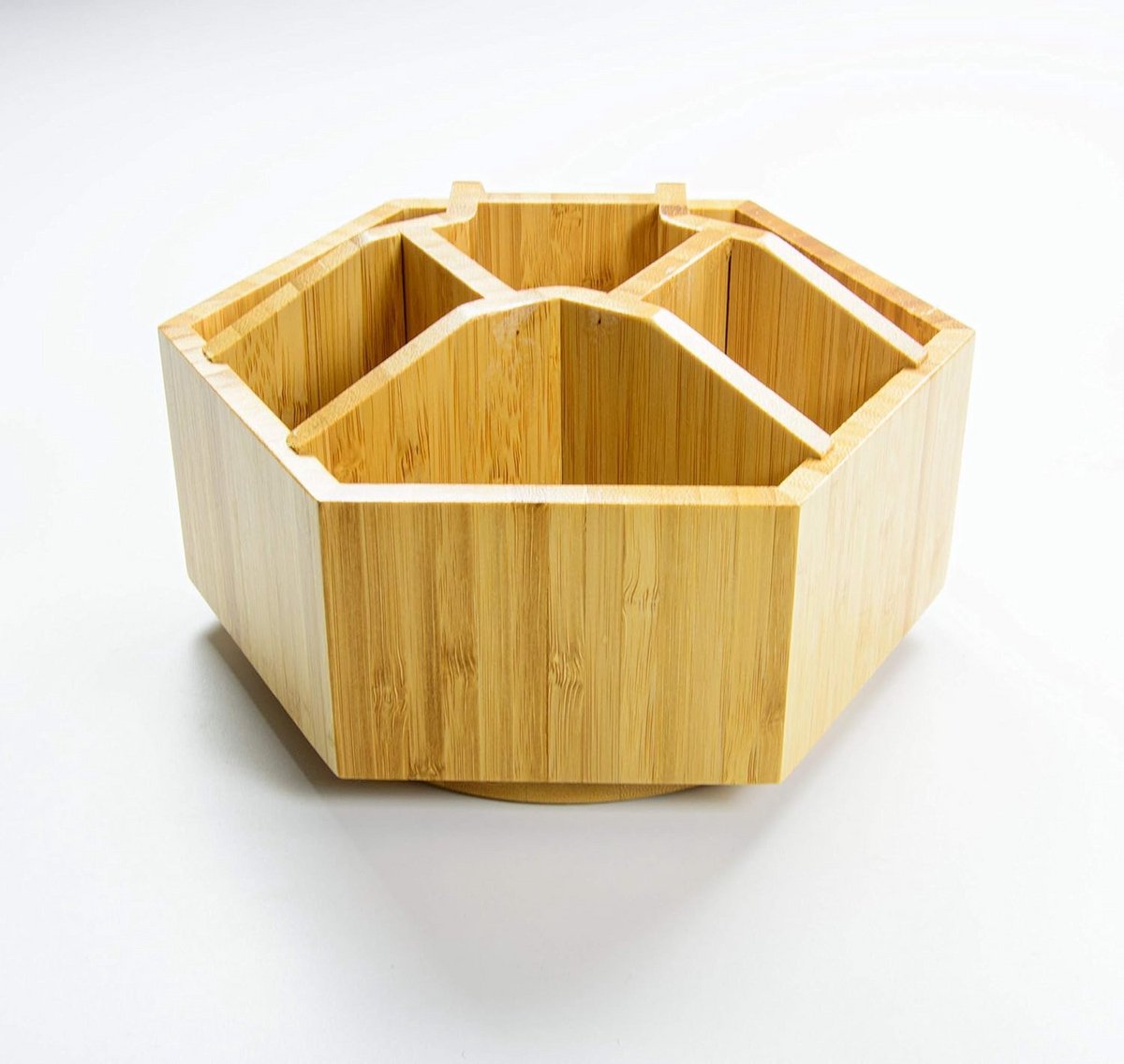 Roterende Bureau-Organizer van Bamboe Hout voor Make-up, Kantoorartikelen en Hobby