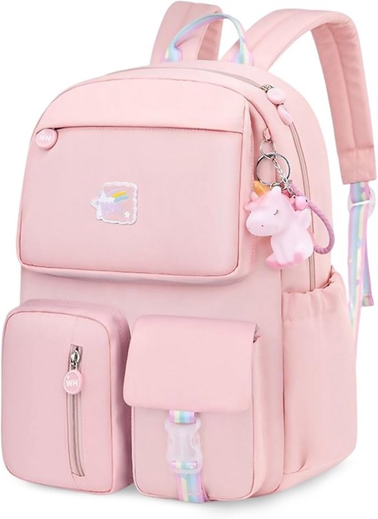 Dilwe Sac à Dos étudiants Mode Cartable Étudiants Respirant Grande Capacité (Bleu Foncé