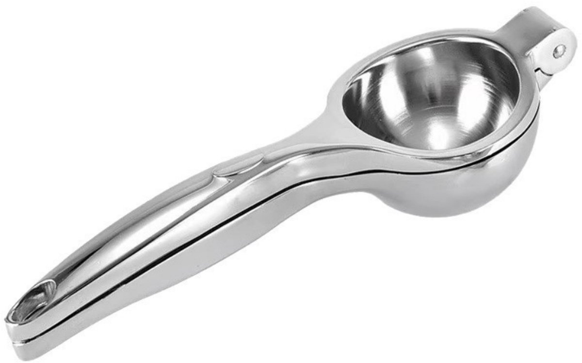 Citroenpers - Limoenpers - Handmatige Citroenpers - Lemon squeezer - Citrusknijper - Fruitpers - Sinaasappelpers - RVS - Zilver