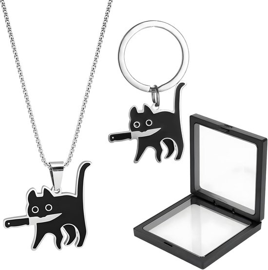 Sleutelhanger Cartoon Kitty Vorm Roestvrij Sleutelopslag Kleur Bijpassende Gepolijste Schooltas Shoudler Bag Decoratie Shoudler Bag kopen vanaf een prijs van 1.66