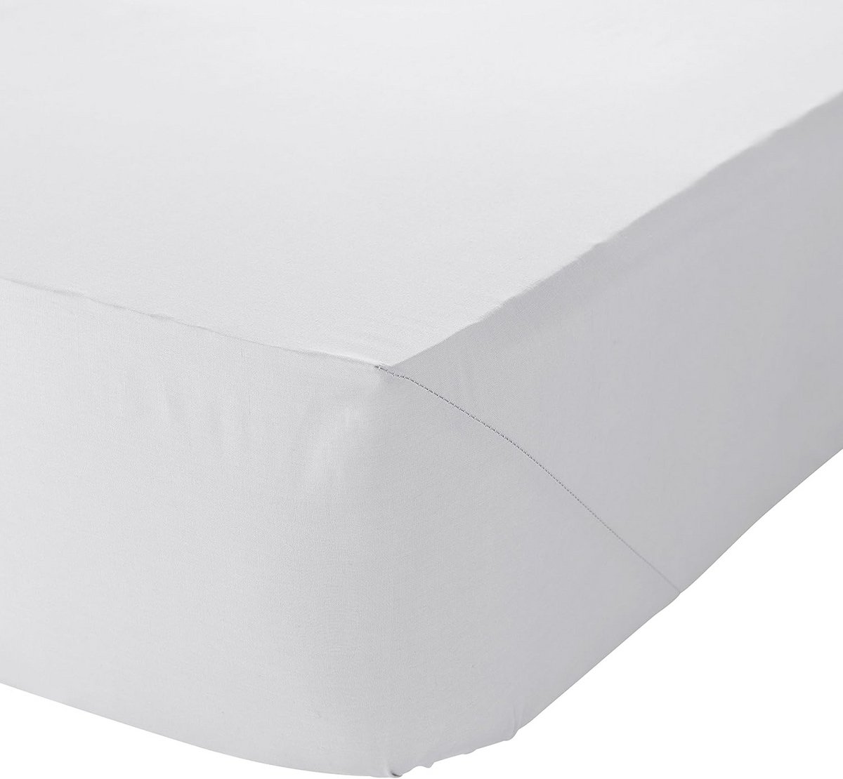 Hoeslaken Percale 140x200 cm Wit Katoen - Zacht en Stevig