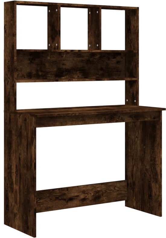 SogesPower Opvouwbaar computerbureau, opvouwbaar studiebureau, schrijftafel, werkplek voor thuiskantoor, compact pc-bureau voor kleine ruimte, geen montage, 100 x 60 cm, walnoot