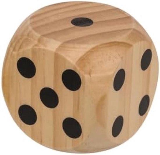 Houten dobbelstenen met stippen 1-6 | 25 mm (6 st