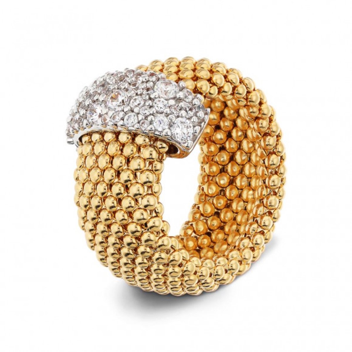 Bronzallure Mixed Pave' Ring WSBZ02492Y.WR-18 Brons 58